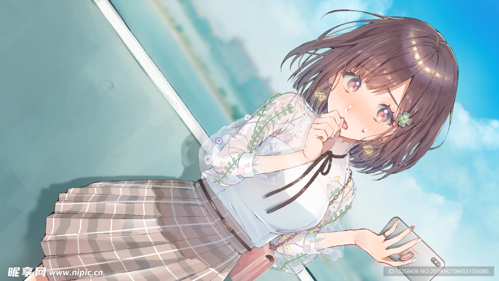 彩色人物动漫插画背景图片