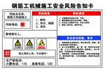 钢筋工机械安全风险告知卡