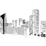 简约城市建筑剪影