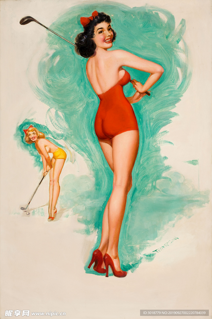 欧洲油画美女