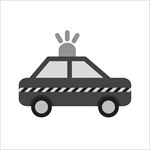 矢量卡通警车