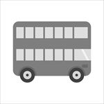 矢量双层公交巴士