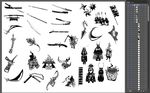 日本古代武士刀具盔甲大集合矢量