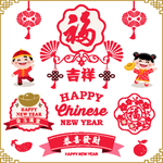 春节喜庆创意插画