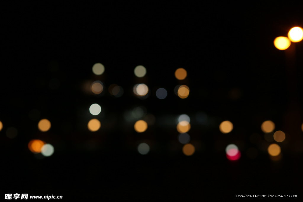 城市散景灯效果照片叠层