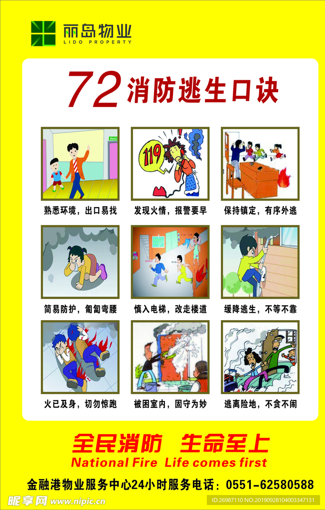 消防逃生牌