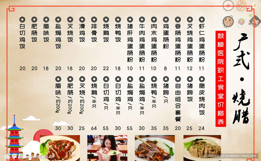 广式烧肠价格表