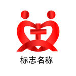 红色的医院LOGO