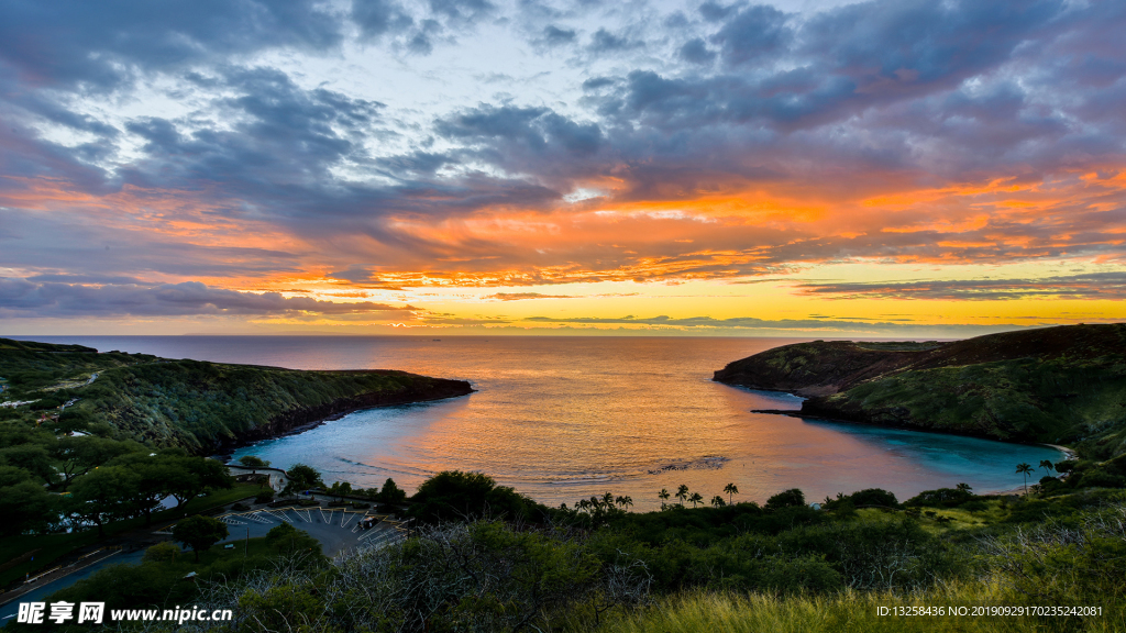 海边夕阳风景