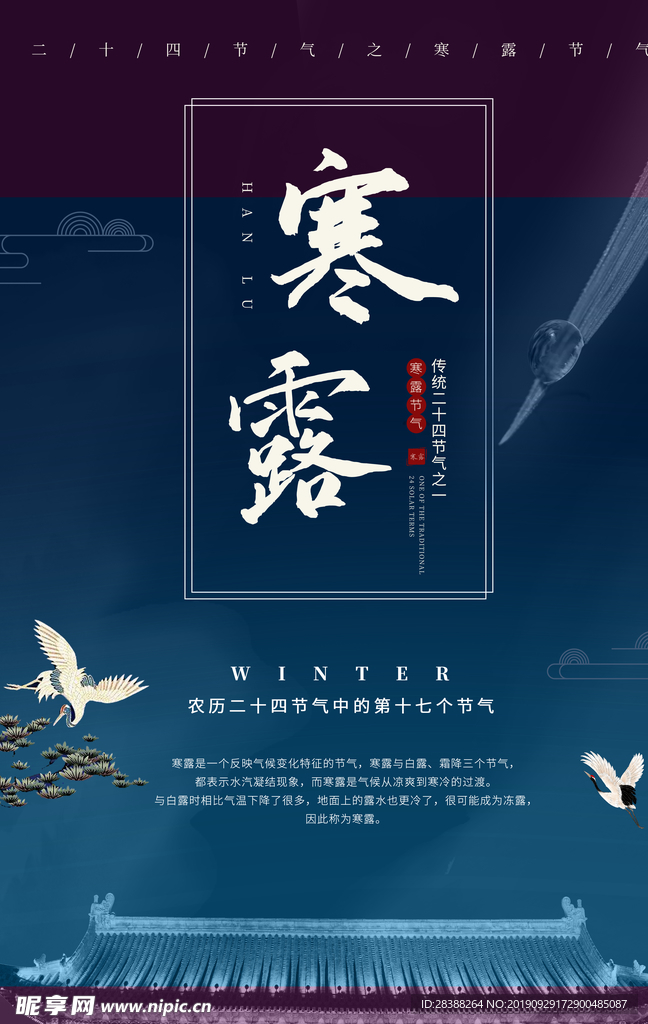 中国风寒露节气海报