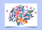 手绘水彩植物花卉装饰插画
