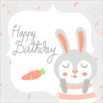 卡通动物生日