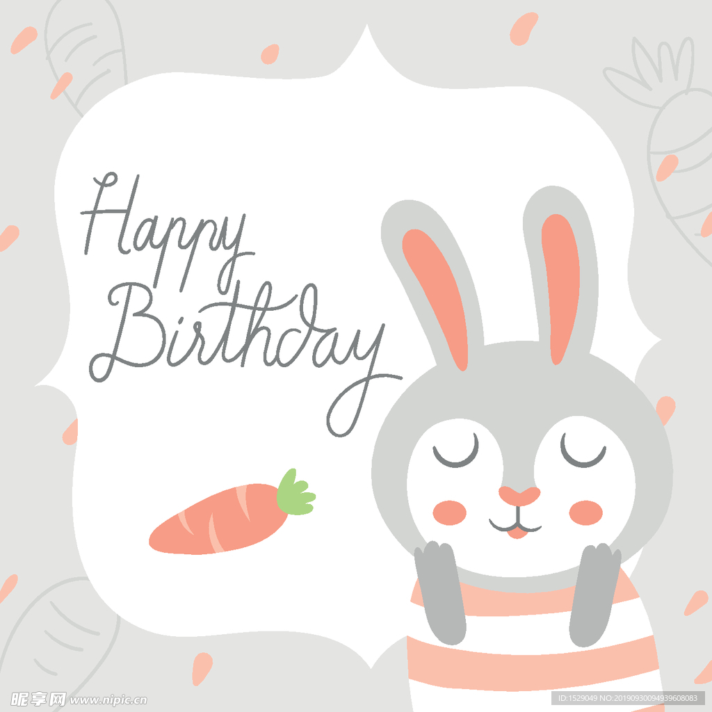 卡通动物生日