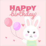 卡通动物生日
