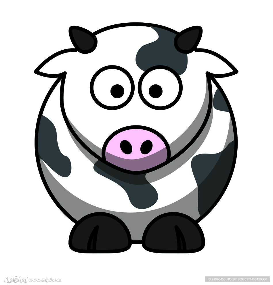 卡通可爱小奶牛