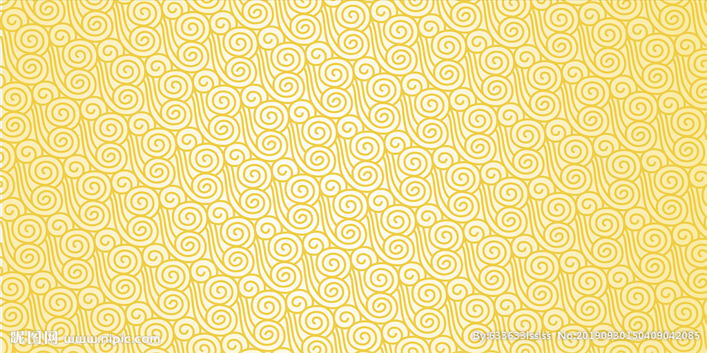 祥云底纹黄色中式传统图案花纹
