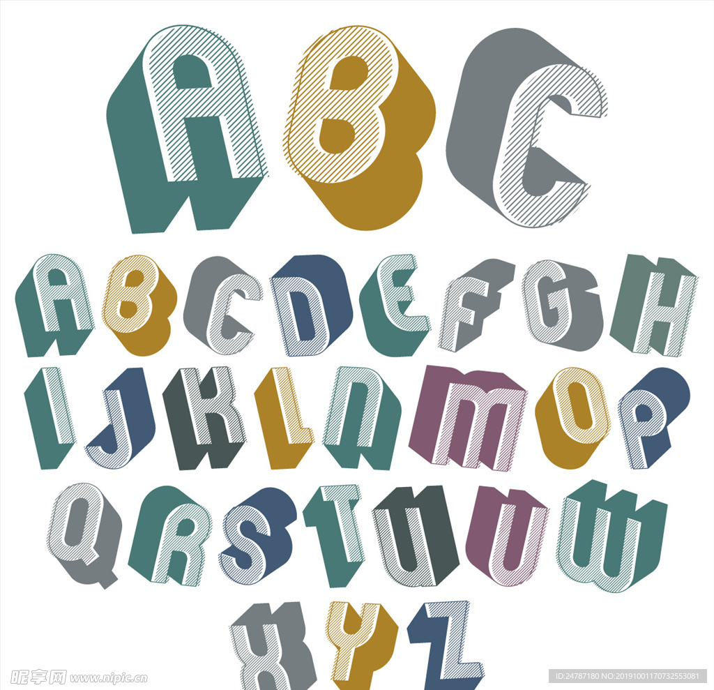 立体字母
