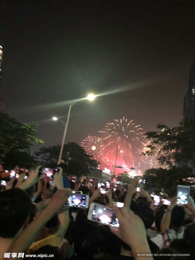 夜景烟花美景
