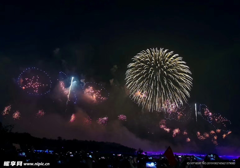 夜景烟花美景