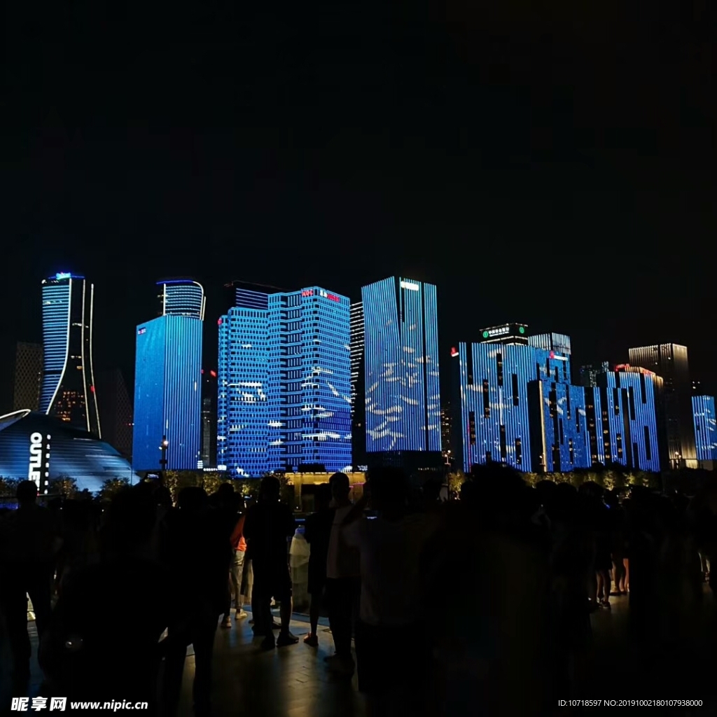 夜景烟花美景