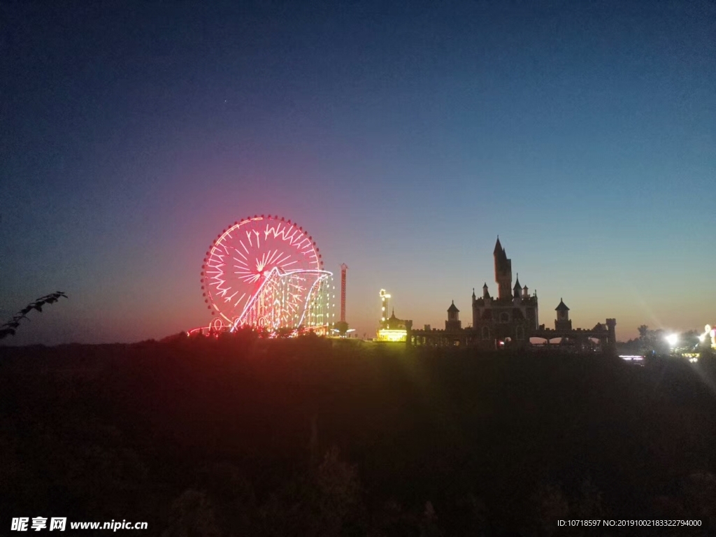 夜景烟花美景