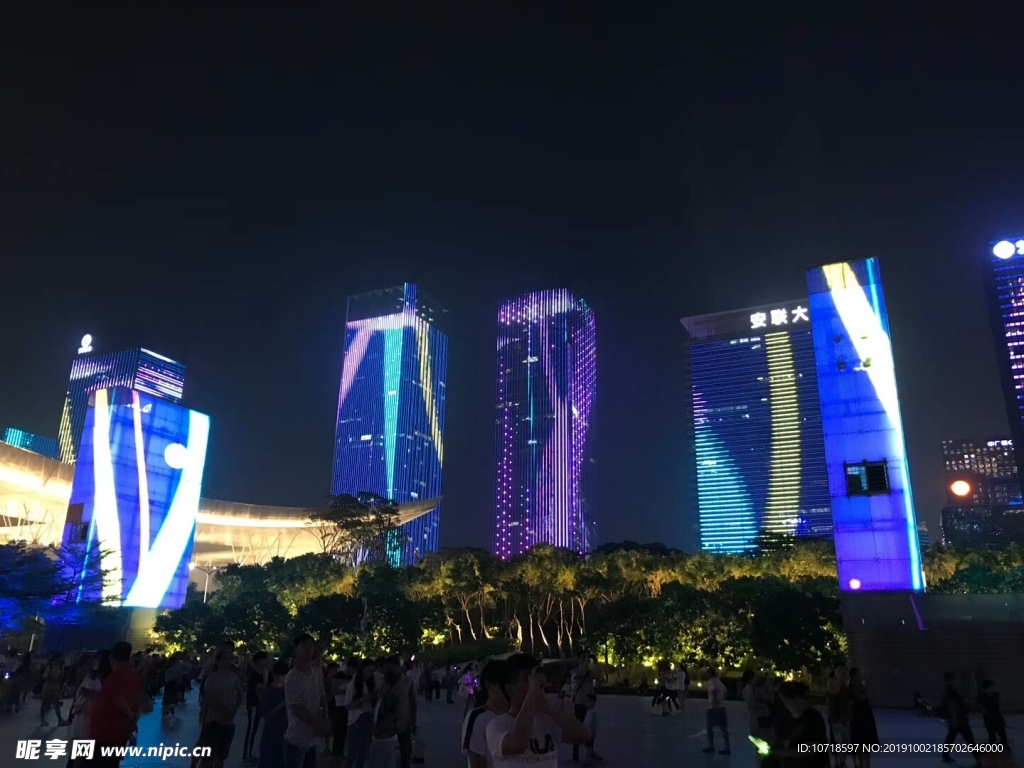 夜景烟花美景