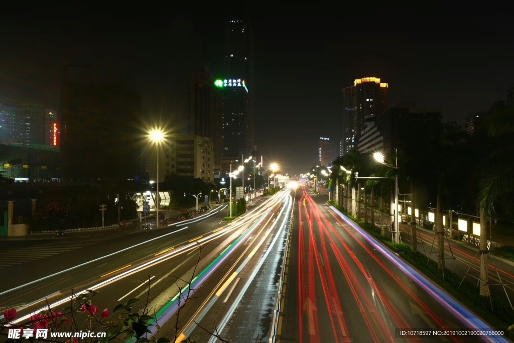 夜景烟花美景