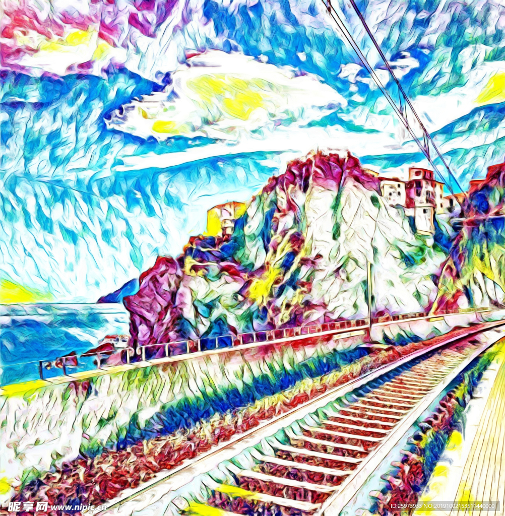 铁路 插画