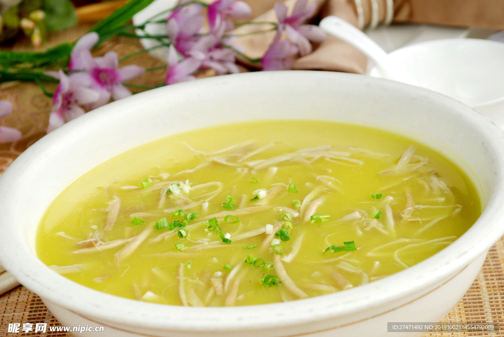 豆沙茶菇汤