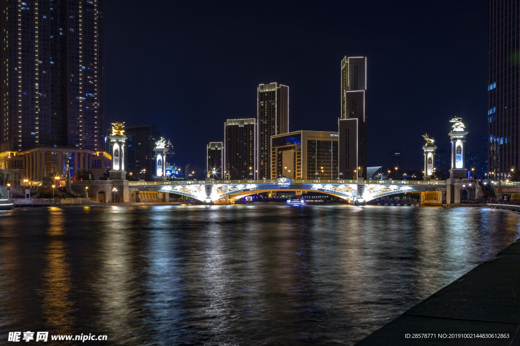 天津北安桥夜景