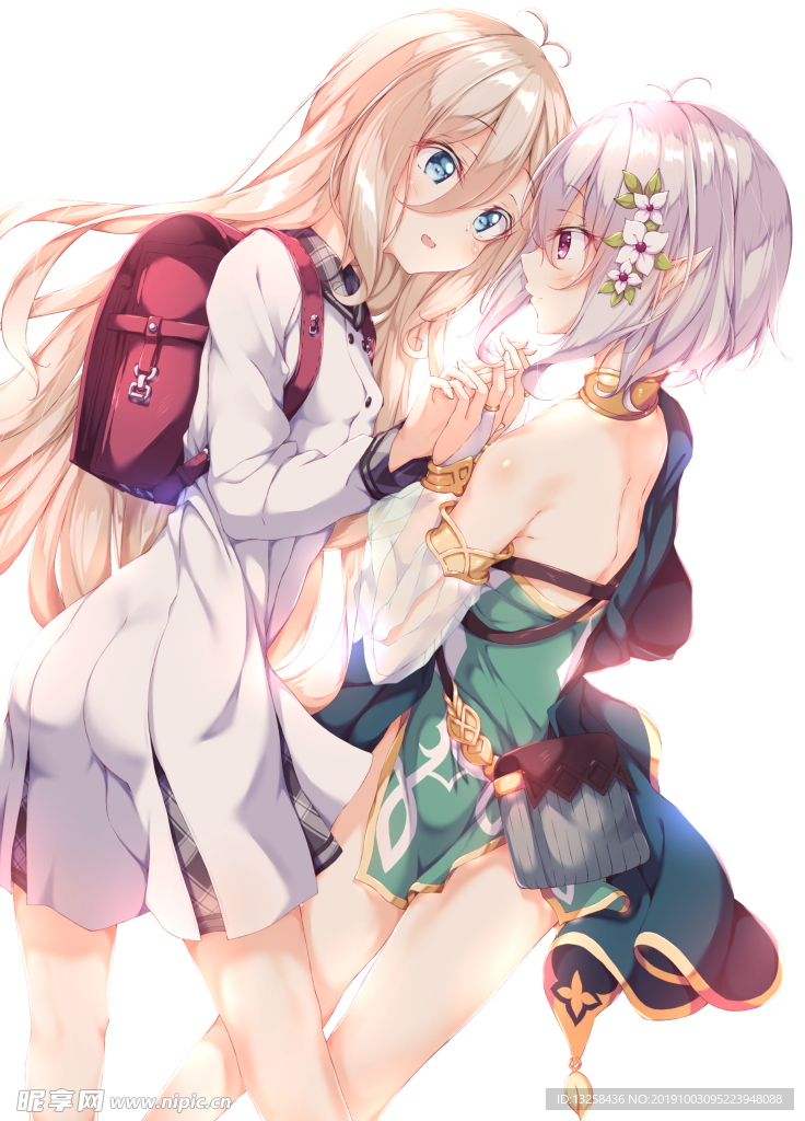 彩色人物动漫插画背景