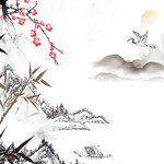 山水背景