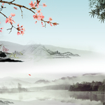 山水背景