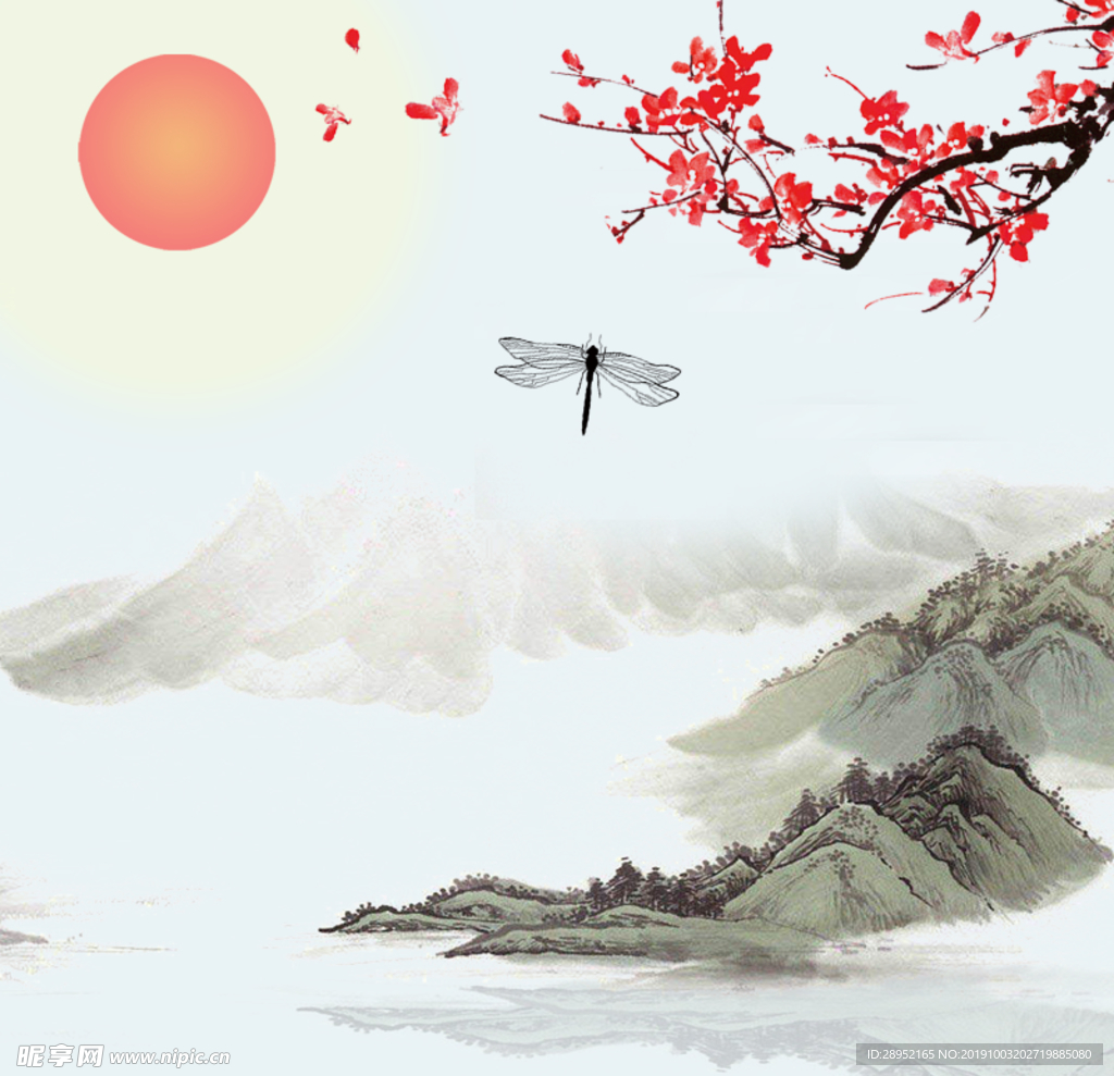 山水背景