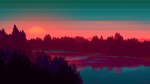 彩色插画背景动漫风景