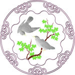 传统古典刺绣花形造型图案