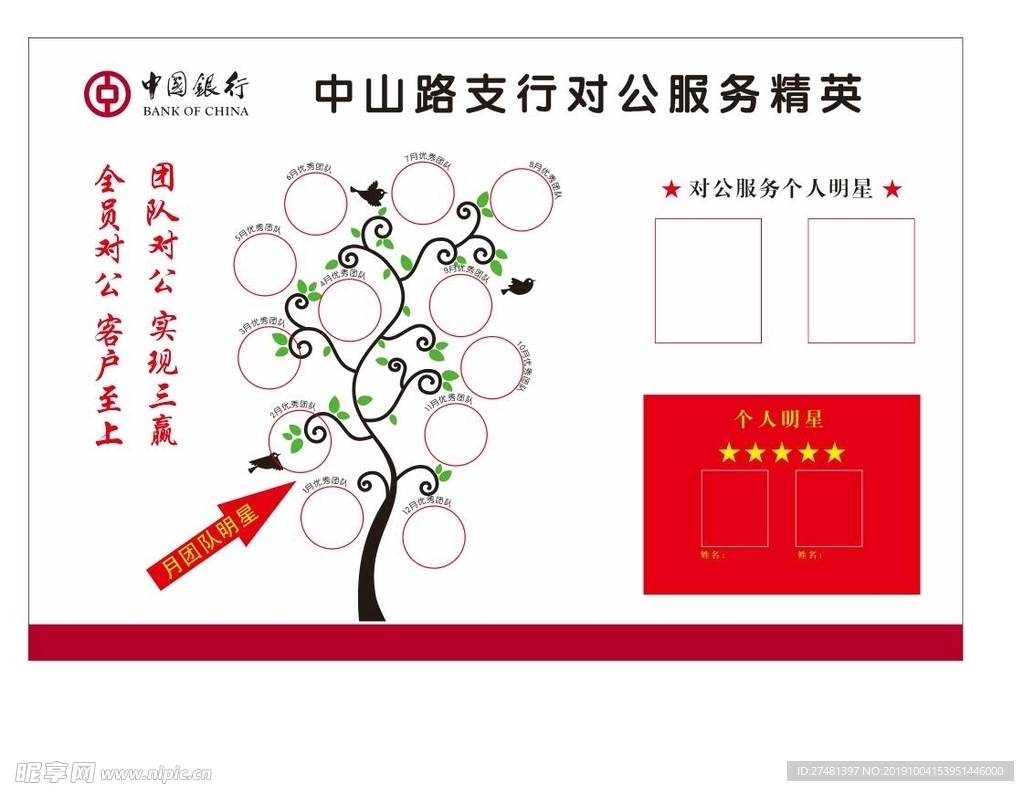 中国银行对公服务展板