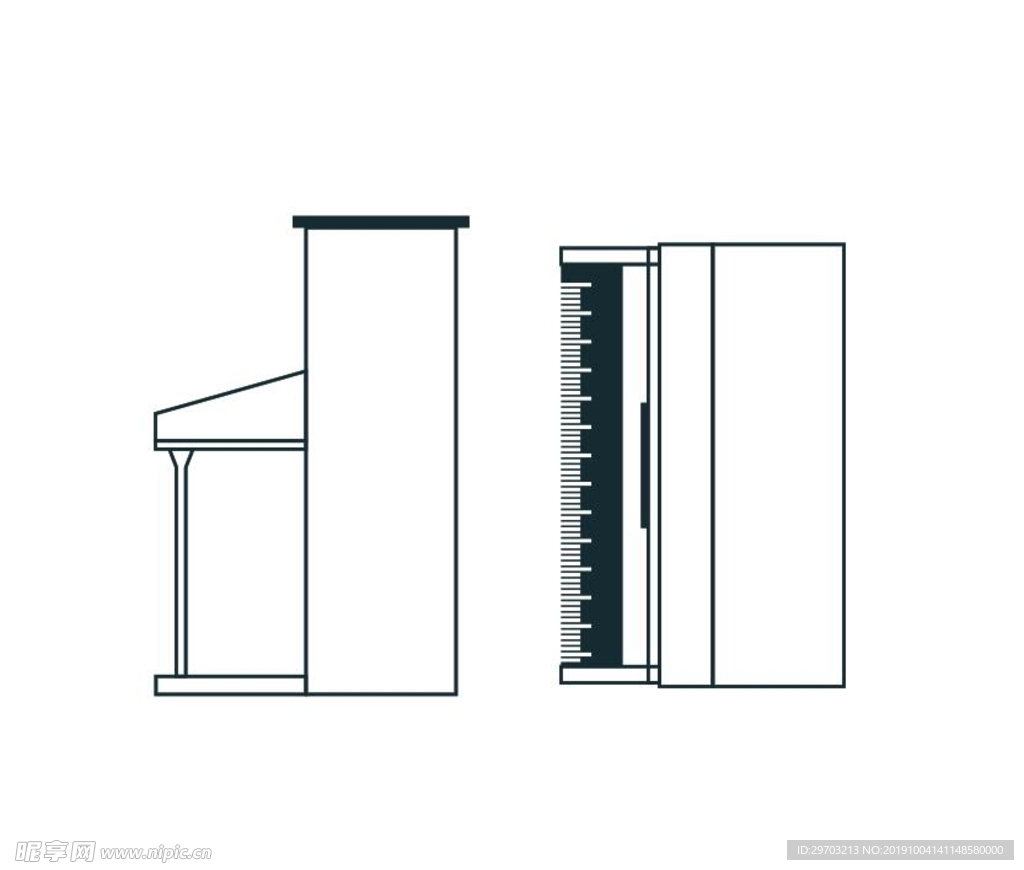 钢琴矢量图