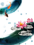水墨花背景
