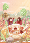 春节创意插画图案设计