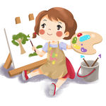 画画女孩
