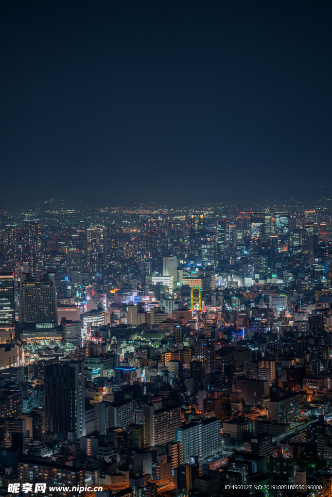 大阪市鸟瞰-夜景