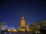 明堂夜景油画图片