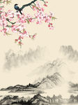 水墨山