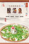 酸汤鱼美食海报