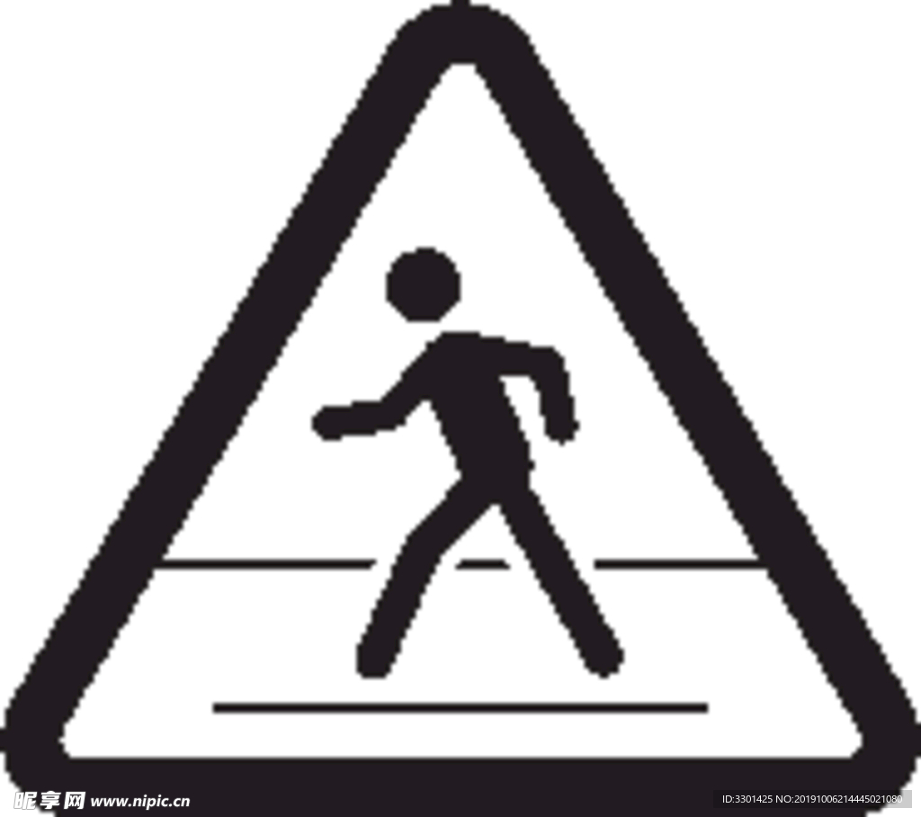 警告图标 注意滑雪人