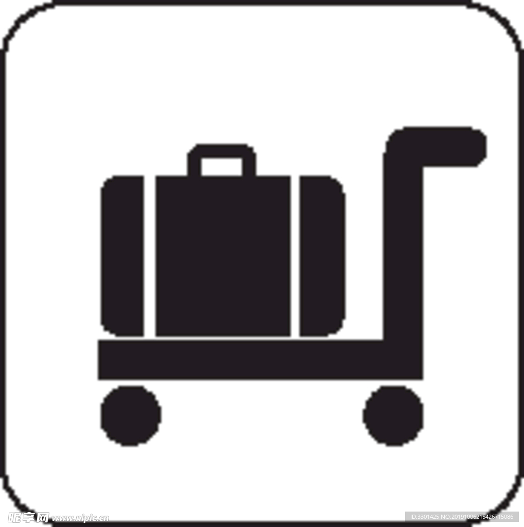 酒店图标系列 搬运行李箱