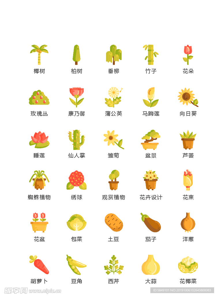 植物水果图标