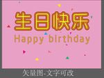 生日快乐艺术字
