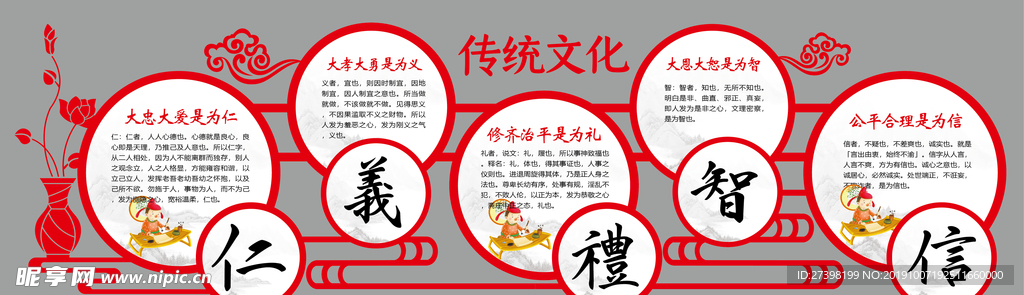 校园文化墙中国传统文化